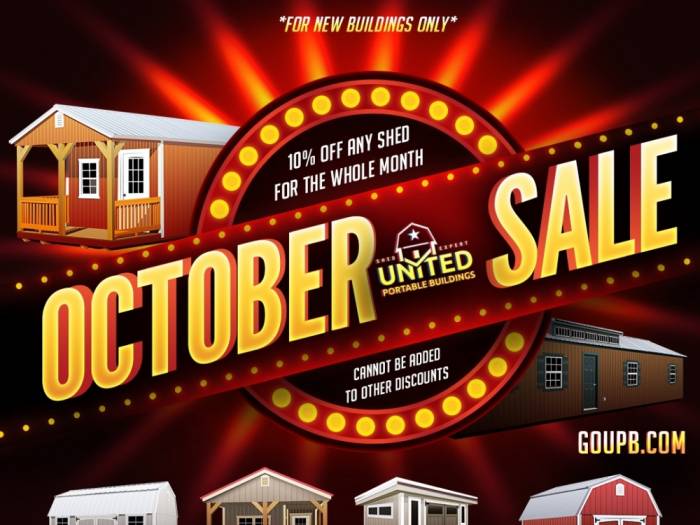 CYBER WEEK DEALS at United Portable Buildings - Limited Time Only